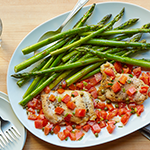 chicken with asparagus and tomato