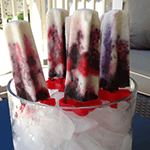 red, white, and blue popsicles