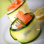 smoked salmon and cucumber